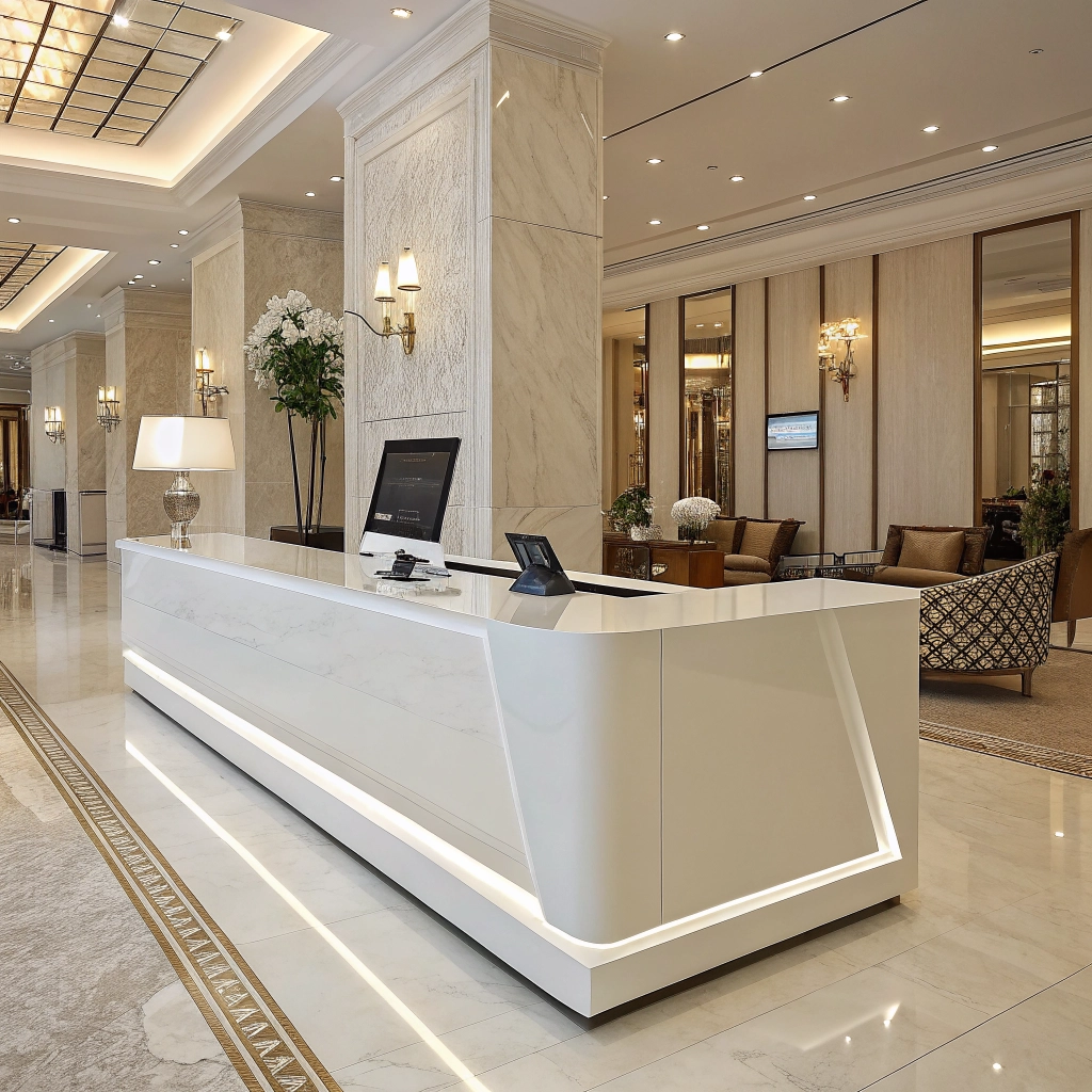 Contemporary minimalist reception desk design — placeholder for upcoming Interiorscapes portfolio