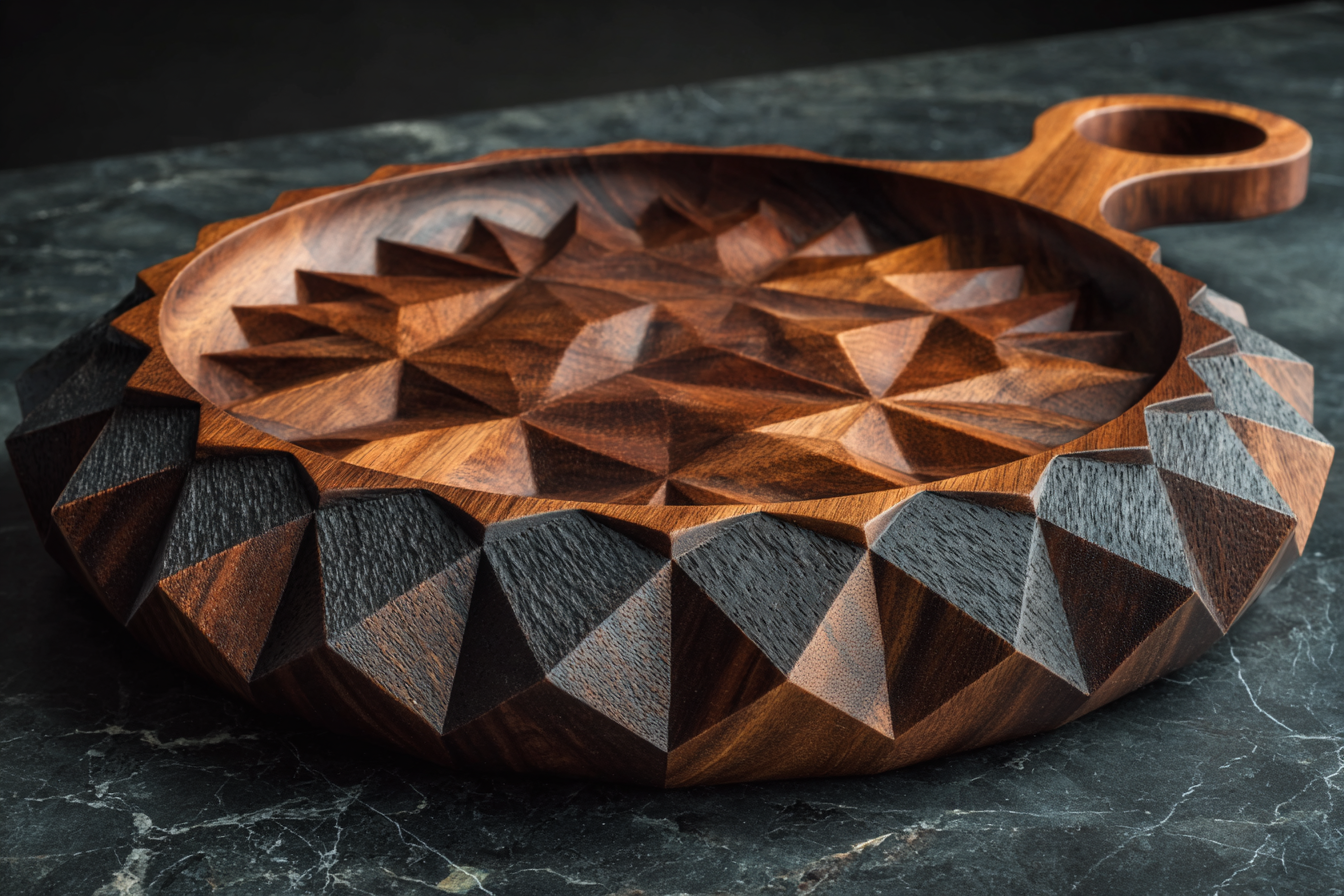 Slimline Cheese & Charcuterie Board - African Mahogany Edge Grain Serving Board