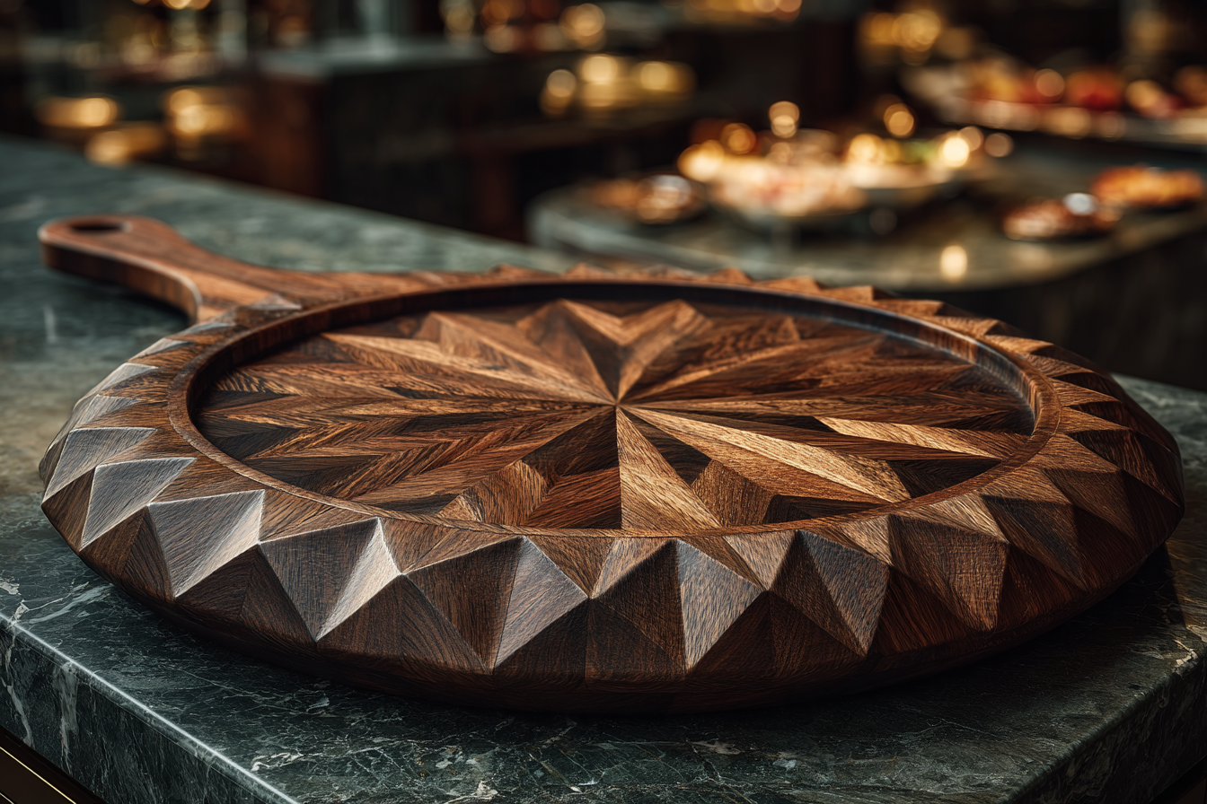 Slimline Cheese & Charcuterie Board - African Mahogany Edge Grain Serving Board