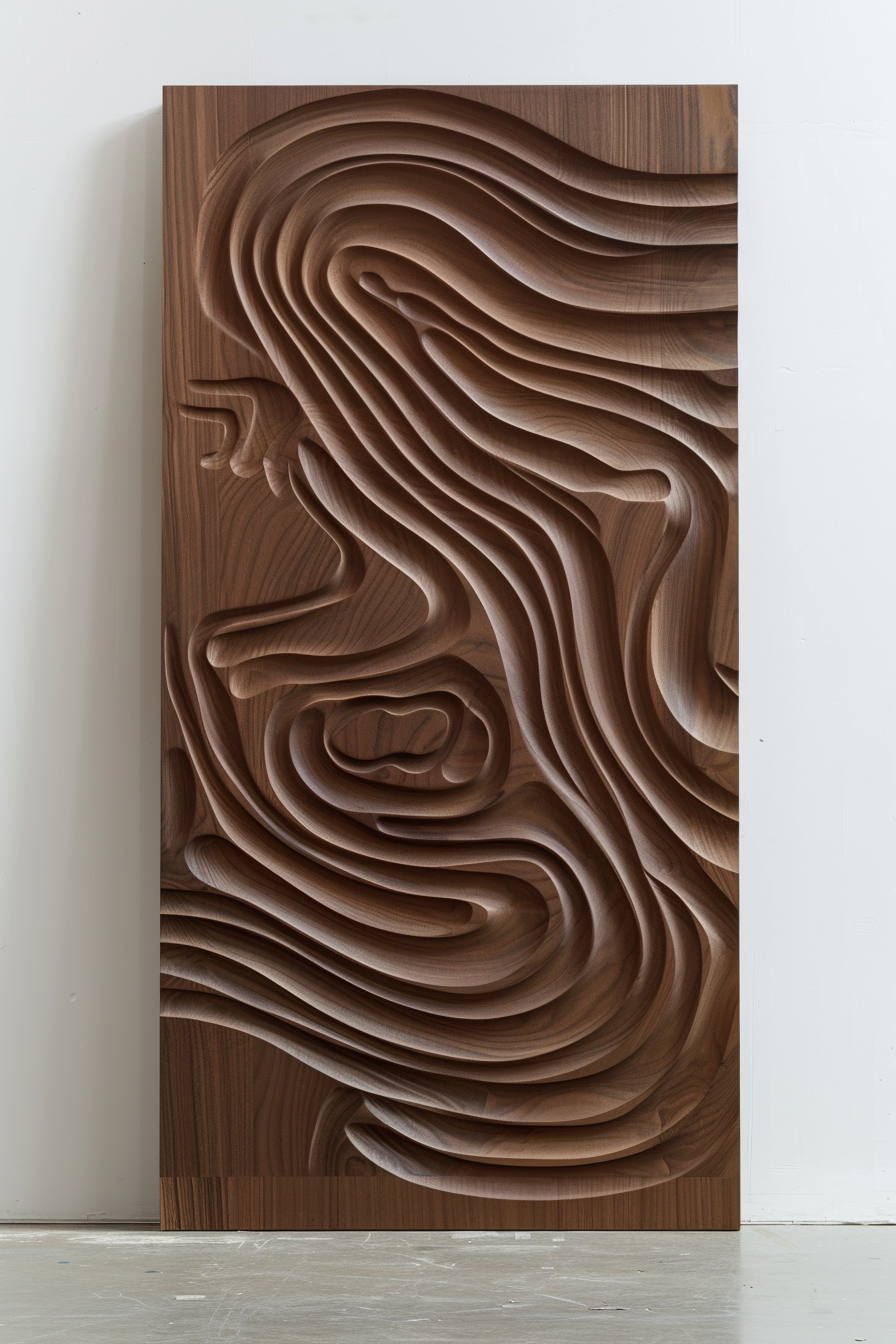Full-Height Carved Door — Solid Timber