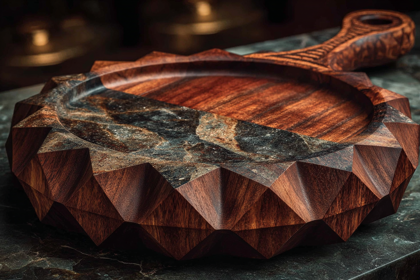 Slimline Cheese & Charcuterie Board - African Mahogany Edge Grain Serving Board